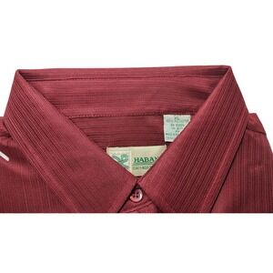 Vintage Haband New Shirt‎ Burgundy Original Bag Short Sleeves Polyester Mens XL